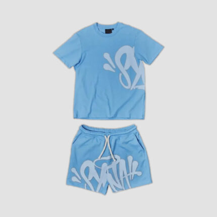 Syna T-shirt & Shorts Logo Set / Skyblue